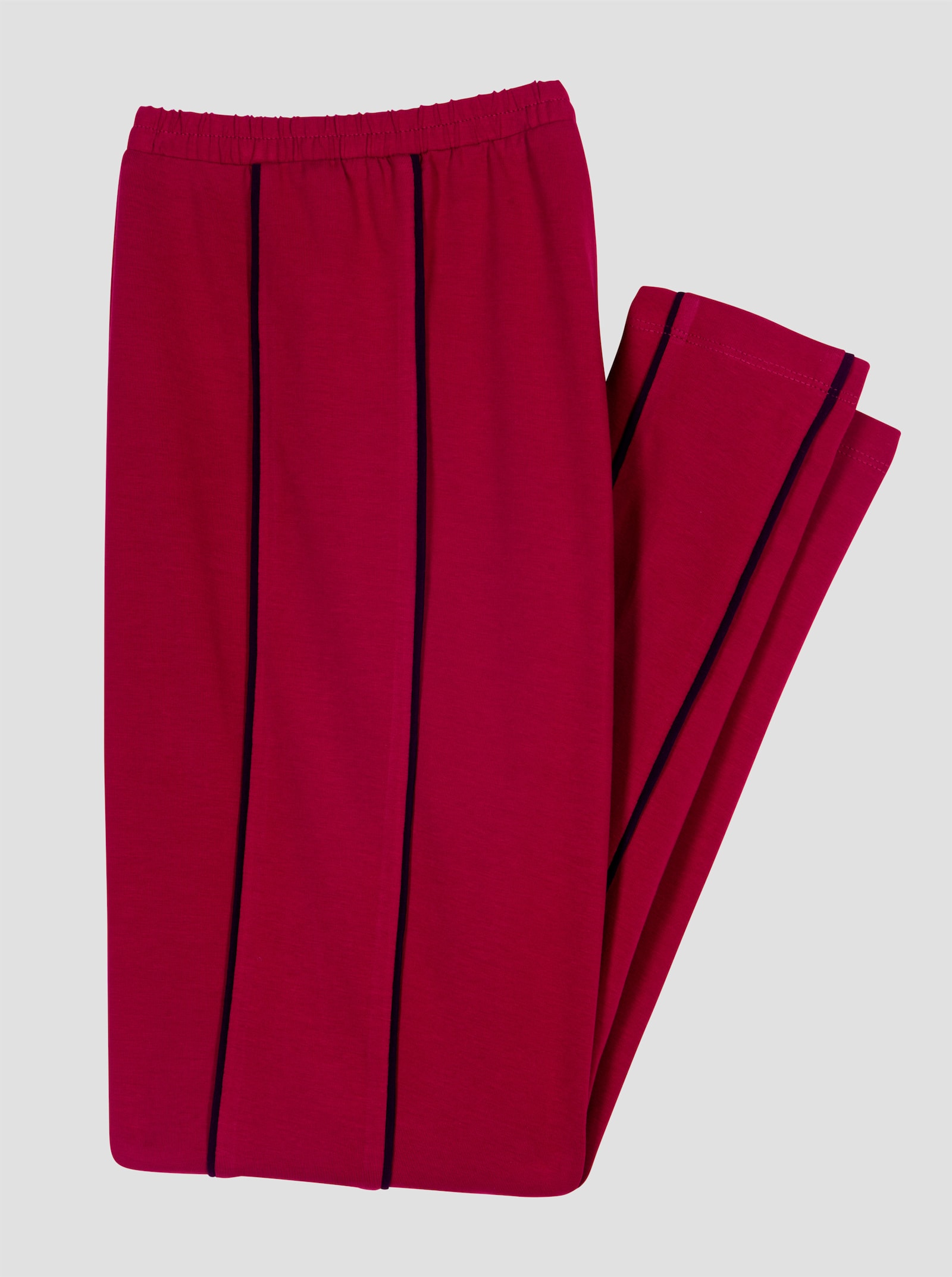 Leggings mit Kontrastpaspeln - kirsche