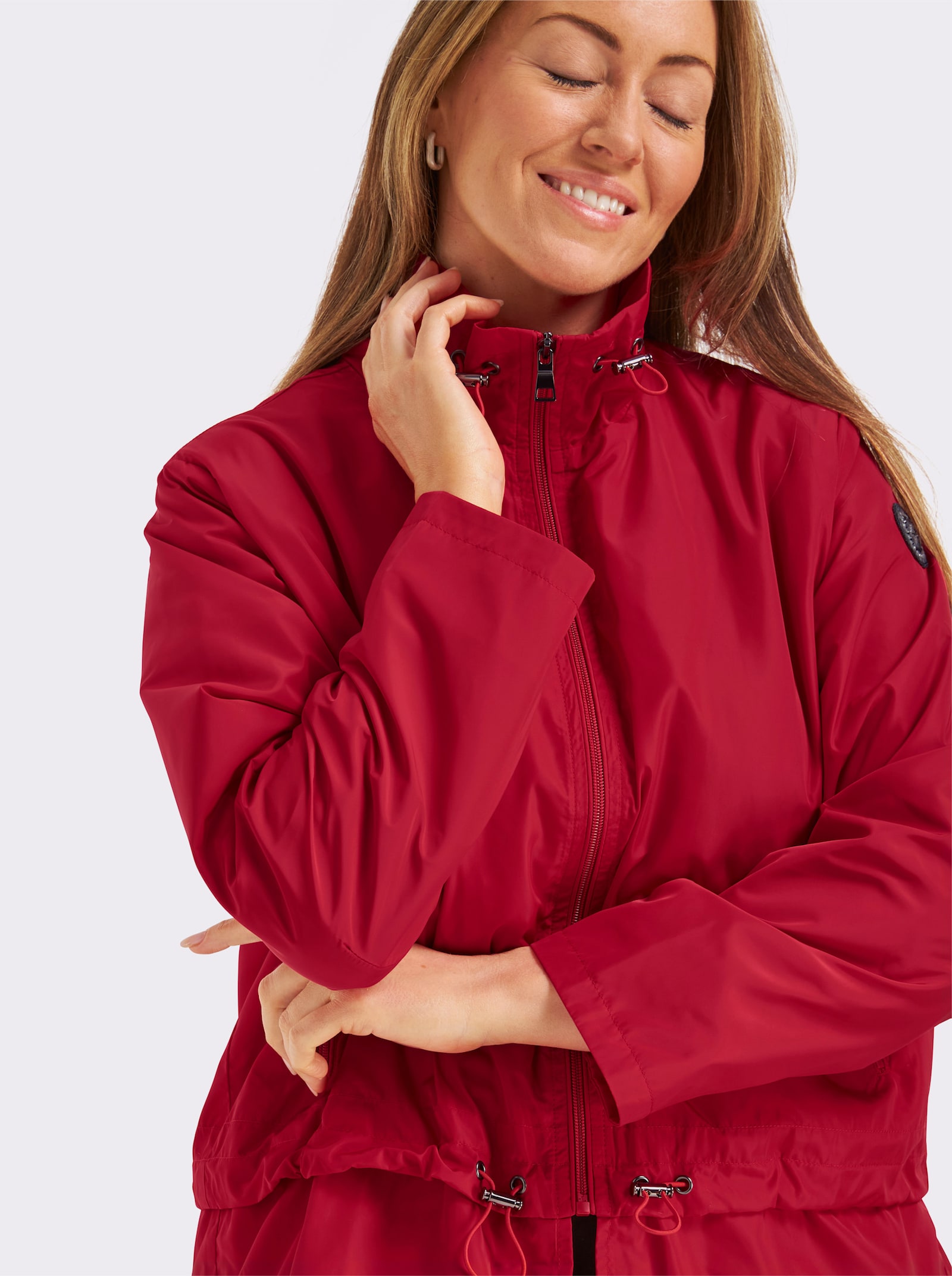 Blousonjacke mit Tunnelzug - rot