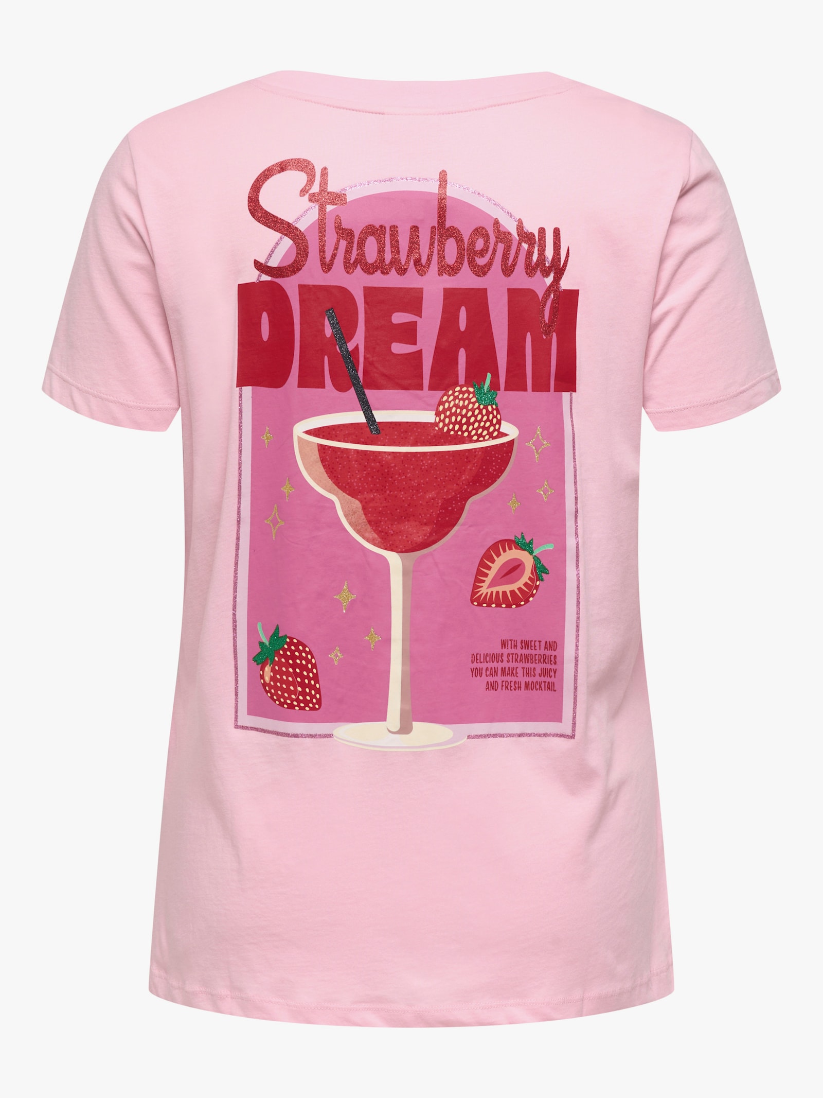 ONLY CARMAKOMA T-Shirt - romance rose print:strawberry dream
