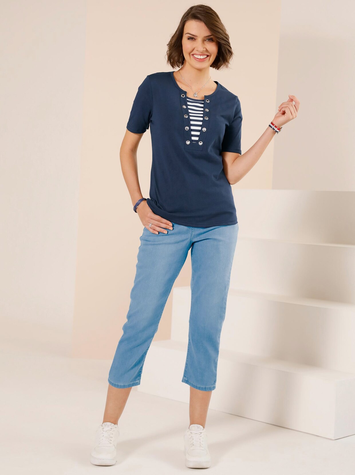 7/8-Jeans - blue-bleached