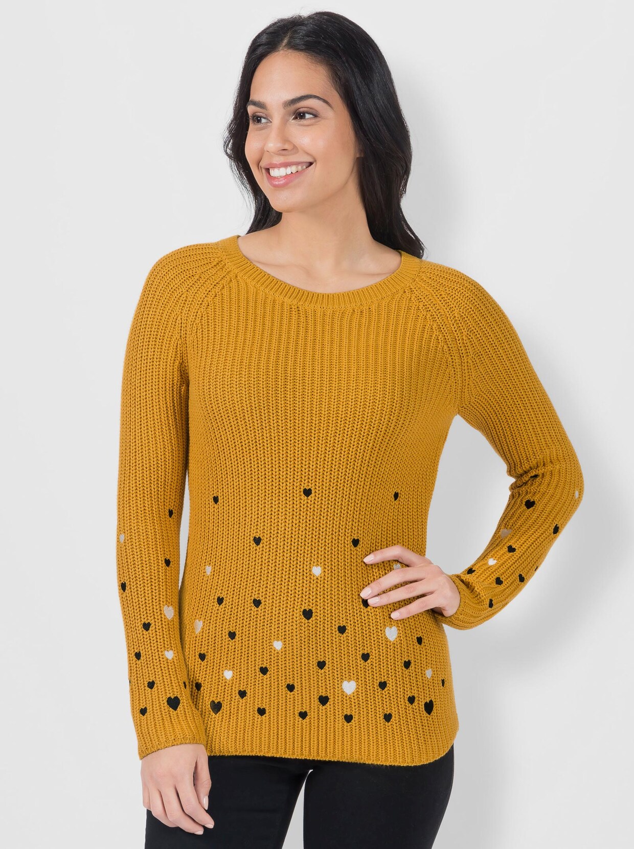 Strickpullover - ocker