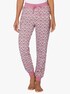 Pyžamo-Kalhoty - růžová-klikatý vzor