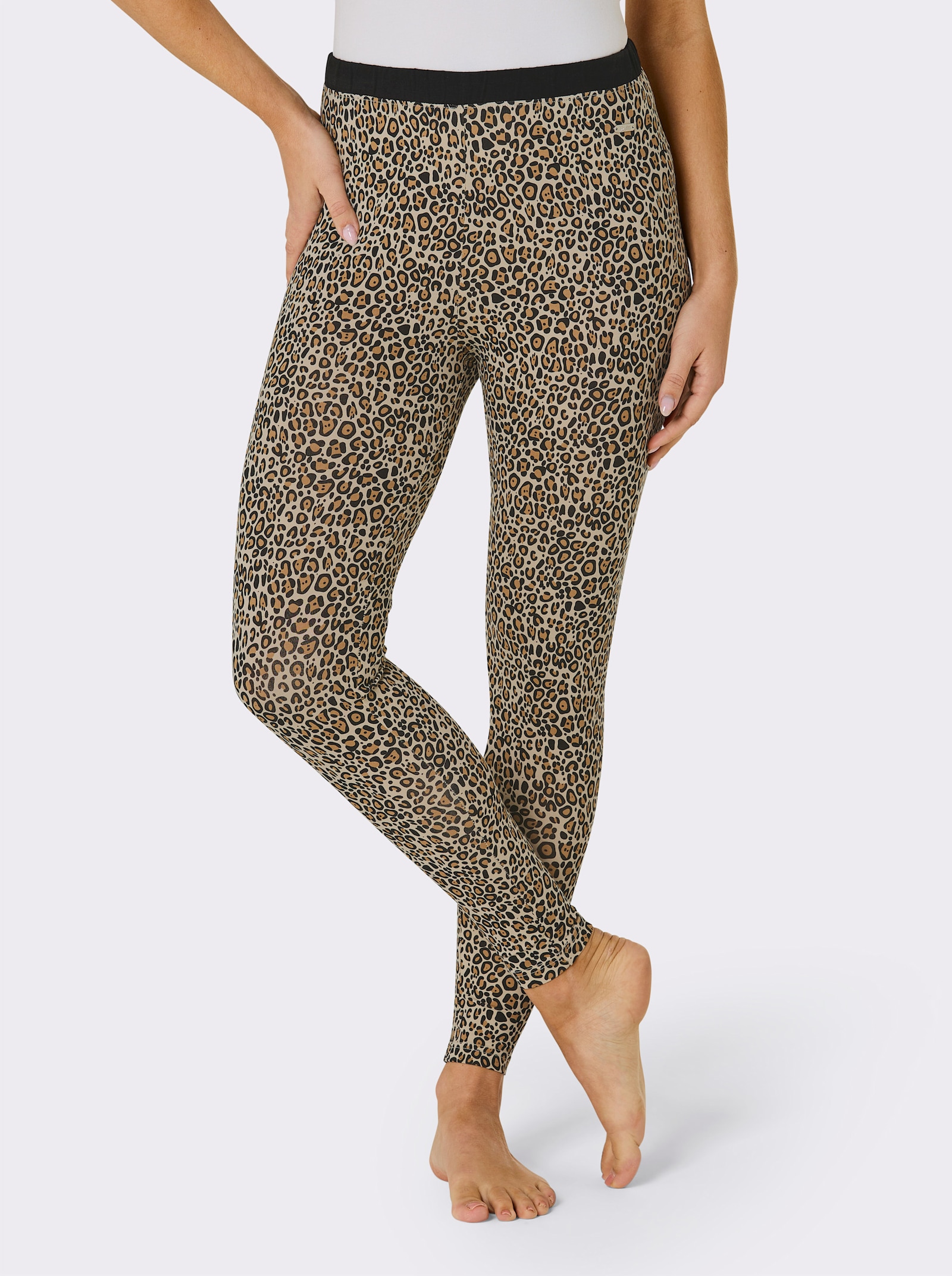 feel good Legging - zwart + zand/zwart bedrukt