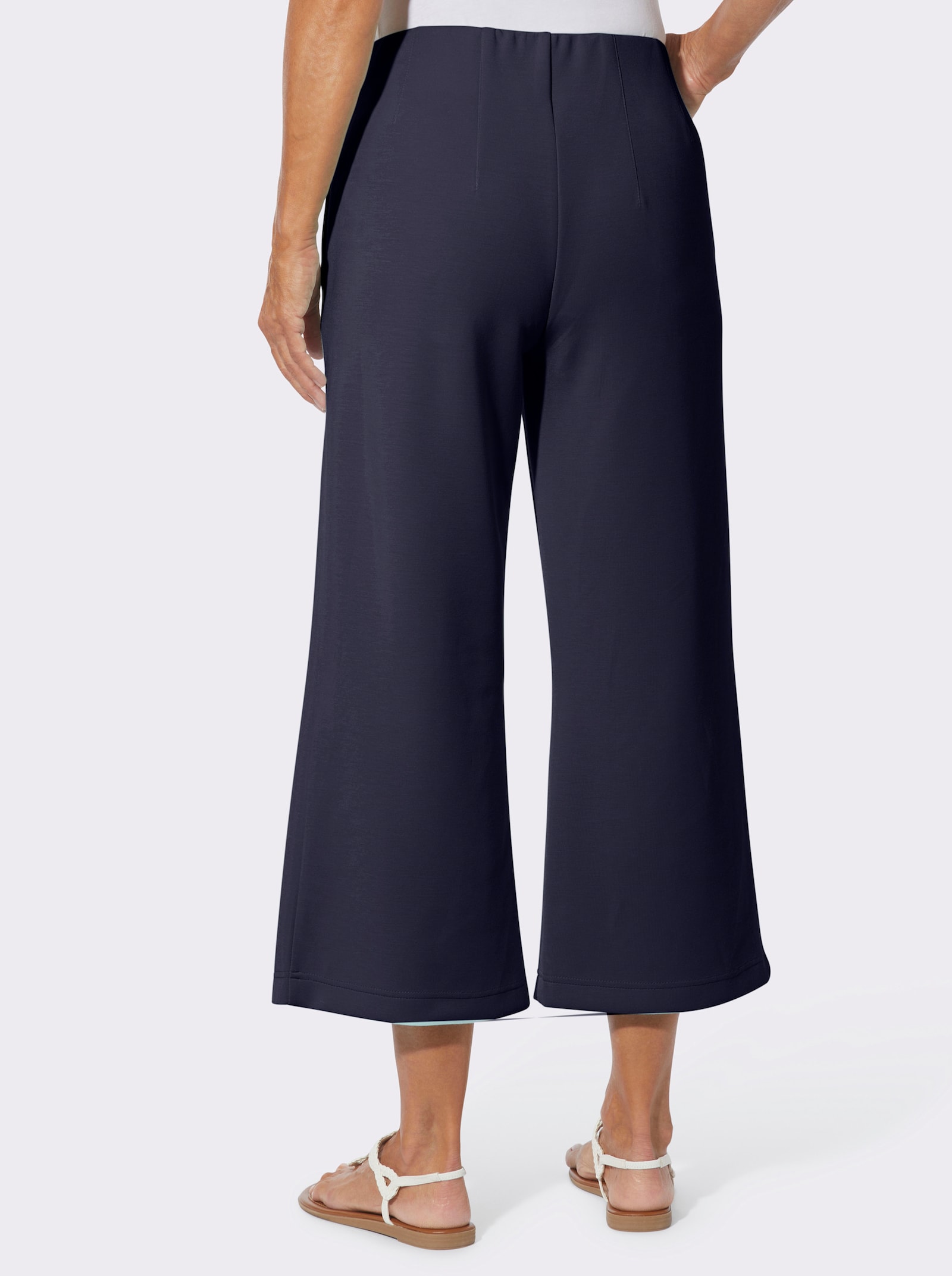 Jerseyhose mit weiten Beinen - marine