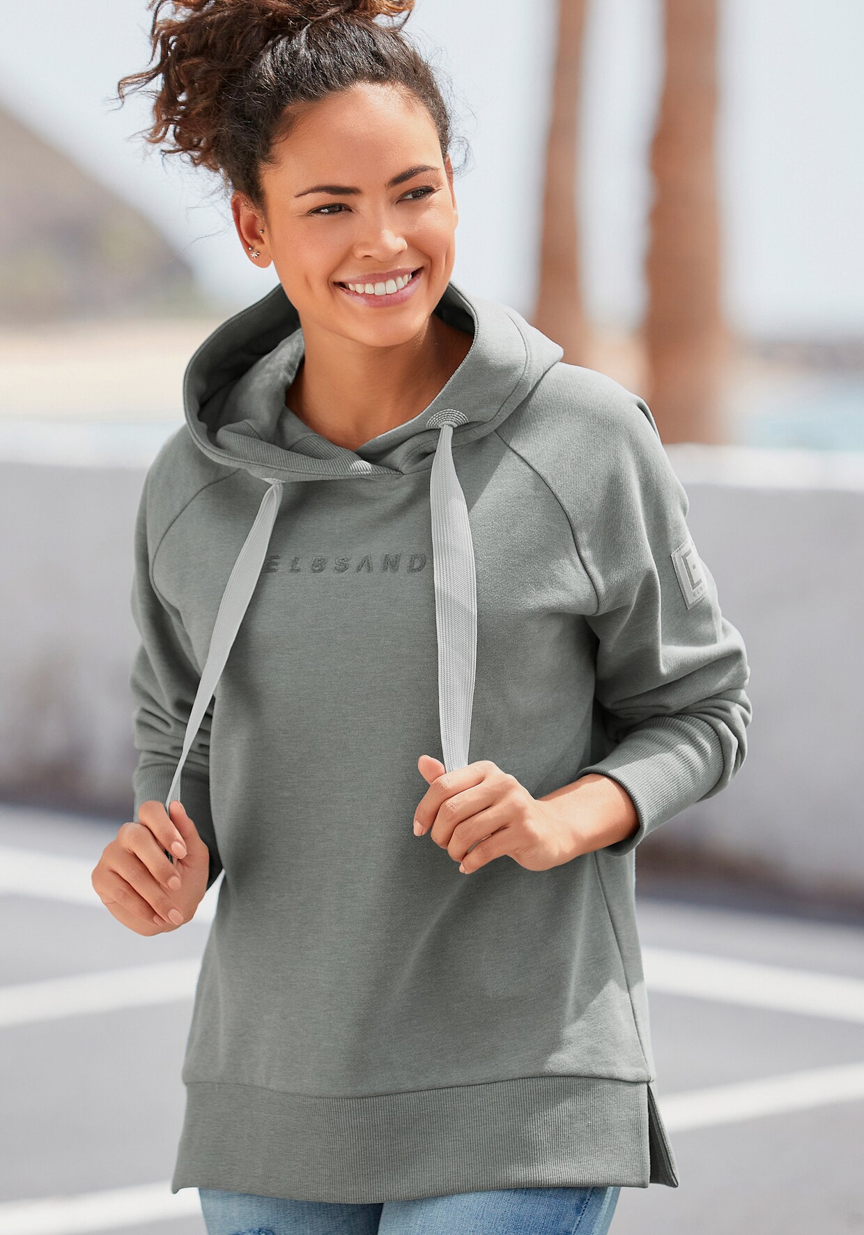 Elbsand Kapuzensweatshirt - grün