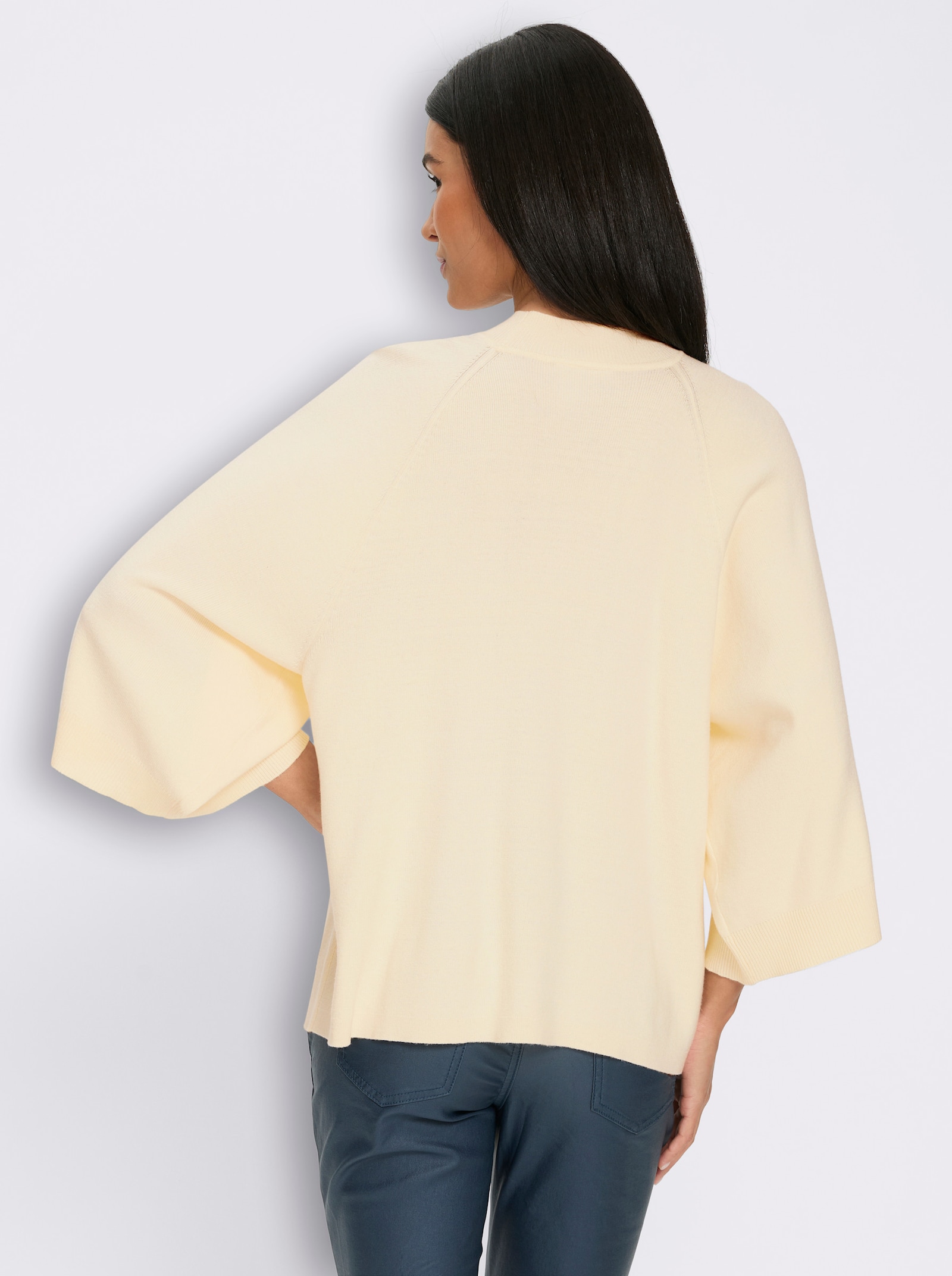 heine 3/4 Arm-Pullover mit Stehkragen - champagner