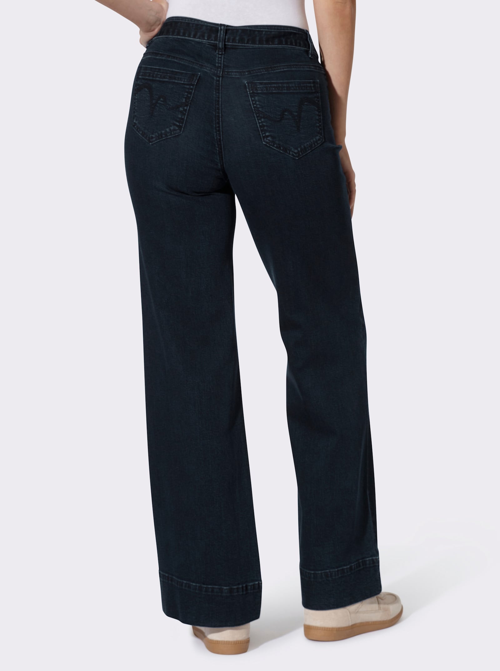 heine Jeans mit Bindegürtel - dark blue