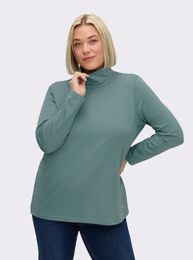 Rollkragenshirt mit langen Ärmeln - jade