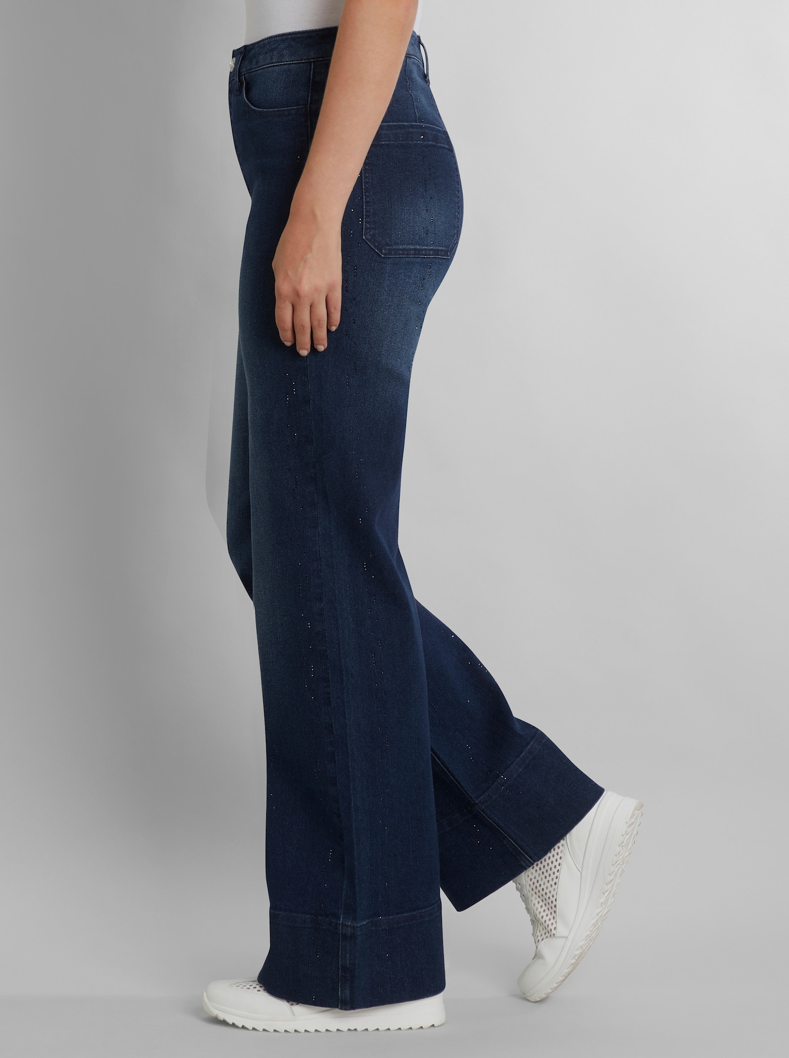 heine Jeans mit Glitzersteinchen - dark blue