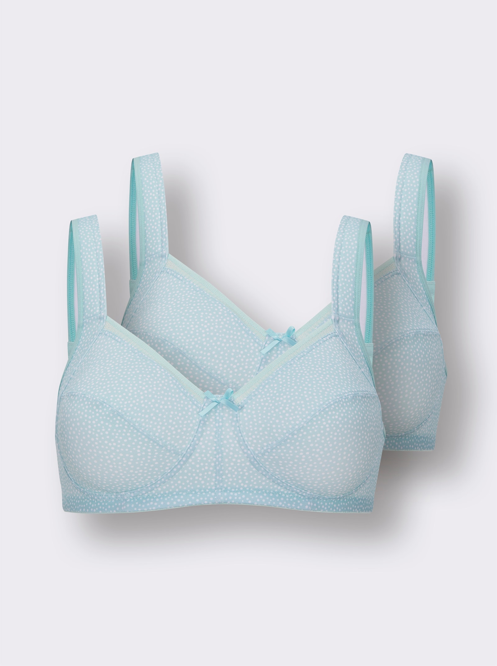 wäschepur Komfort-BH ohne Bügel - mint-weiß-bedruckt
