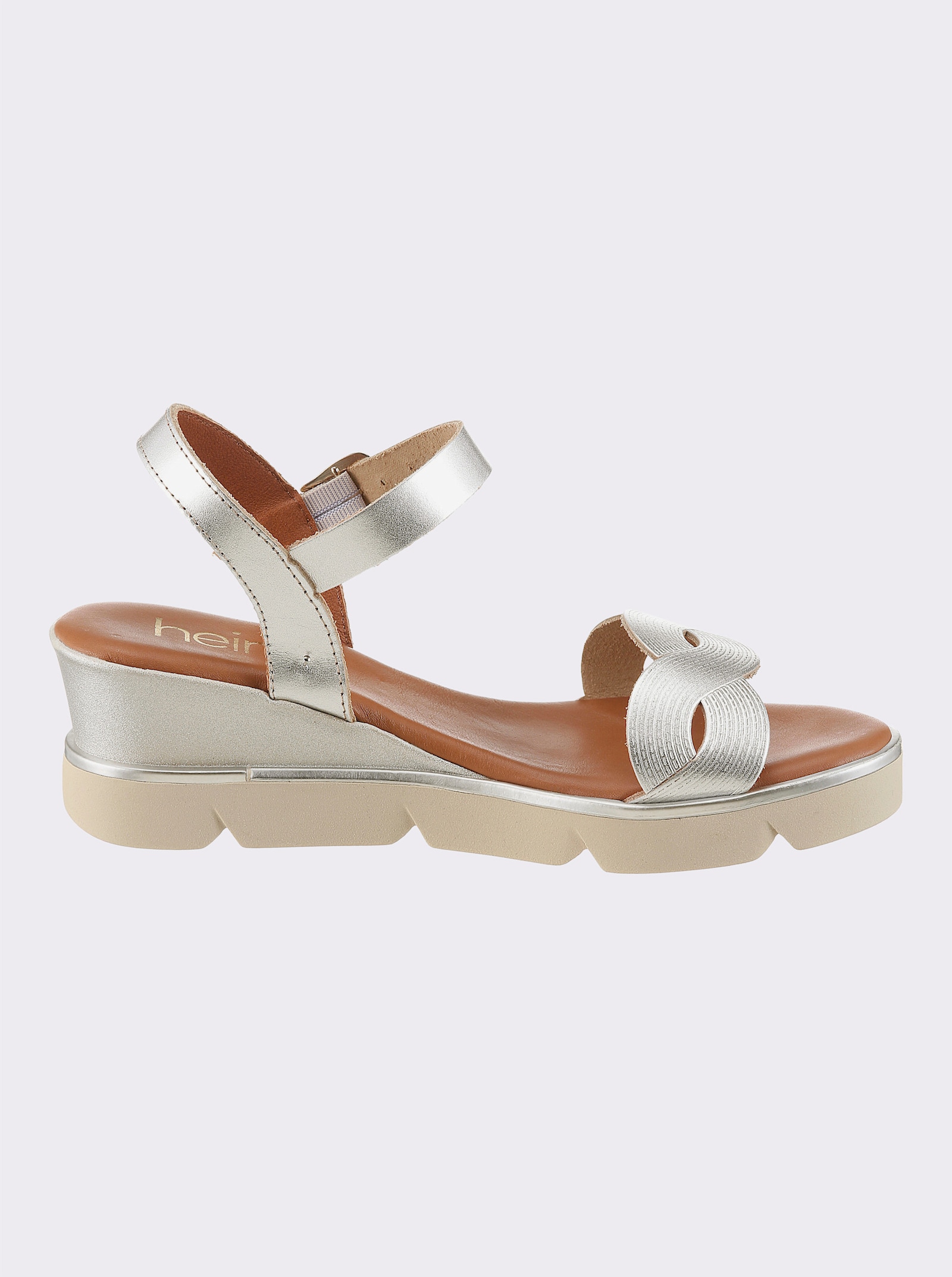 heine Keilsandalette - silberfarben