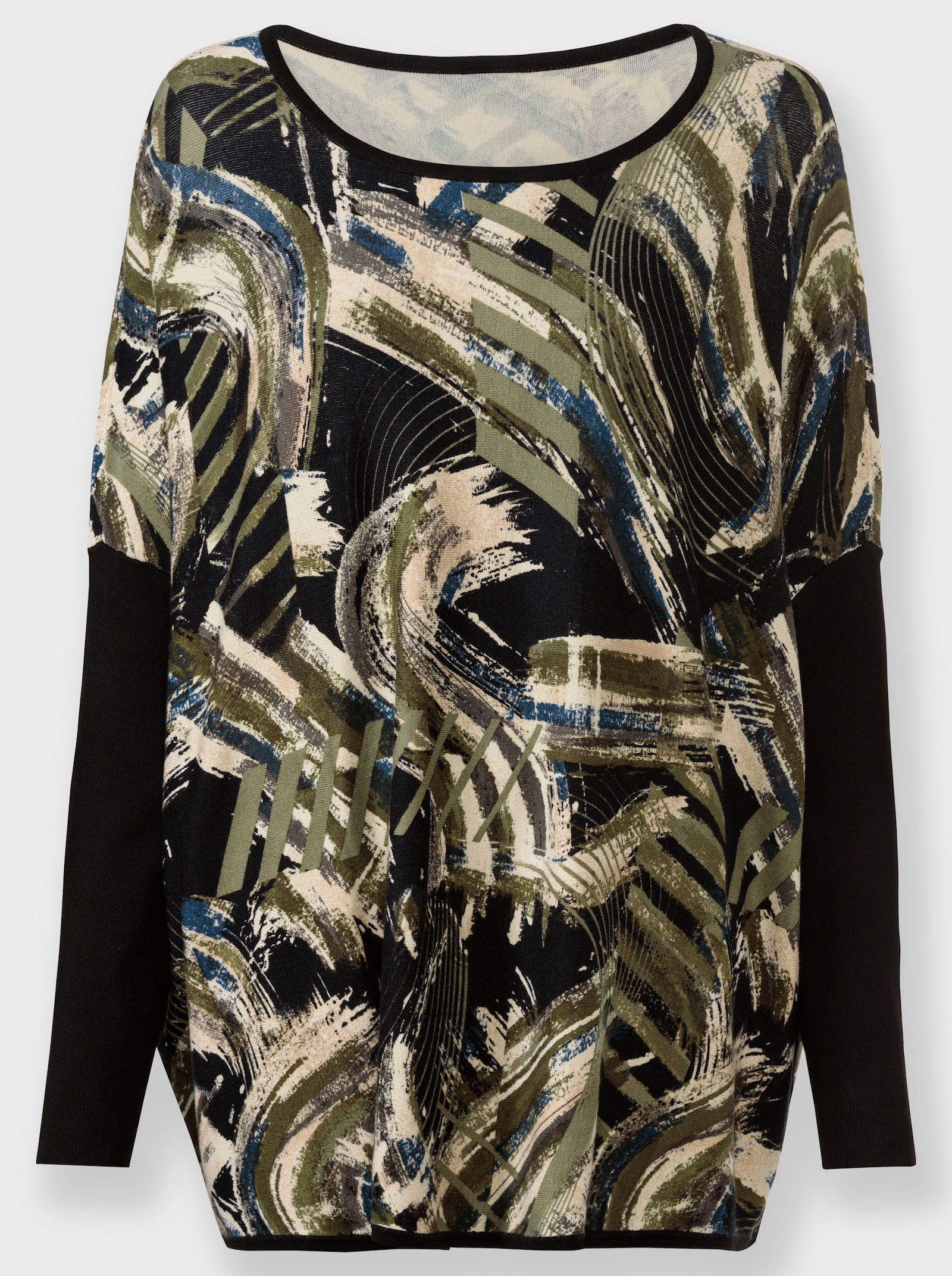 heine Pull ample avec motif imprimé - kaki-écru imprimé