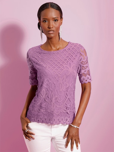 Spitzenshirt - orchidee