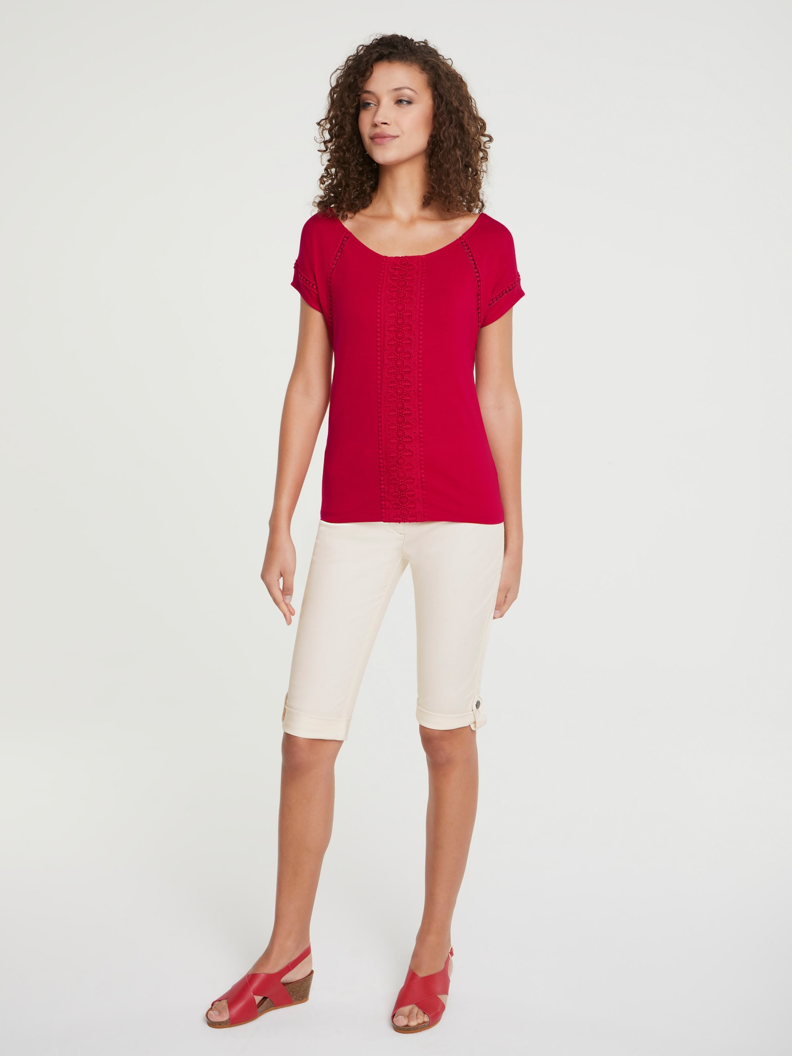 heine Capri-jeans met power mesh - offwhite