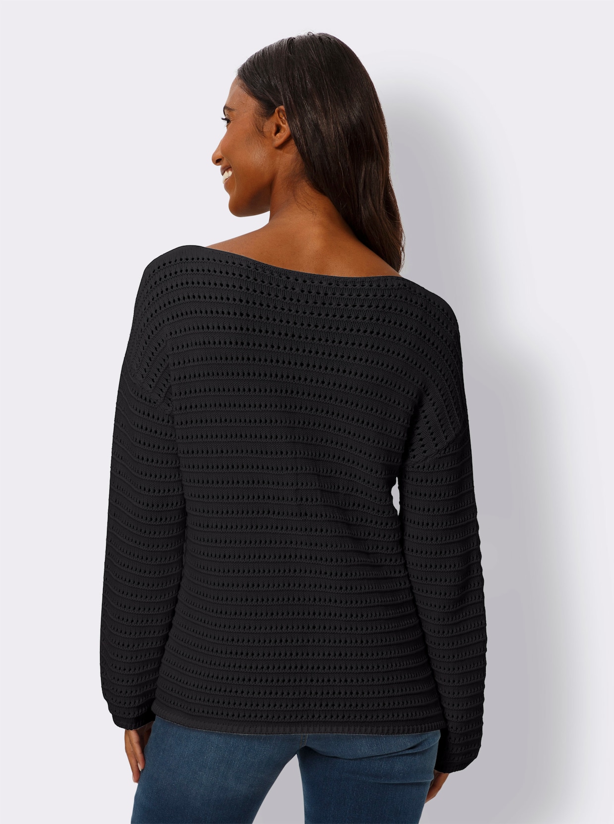 heine Ajourpullover - zwart