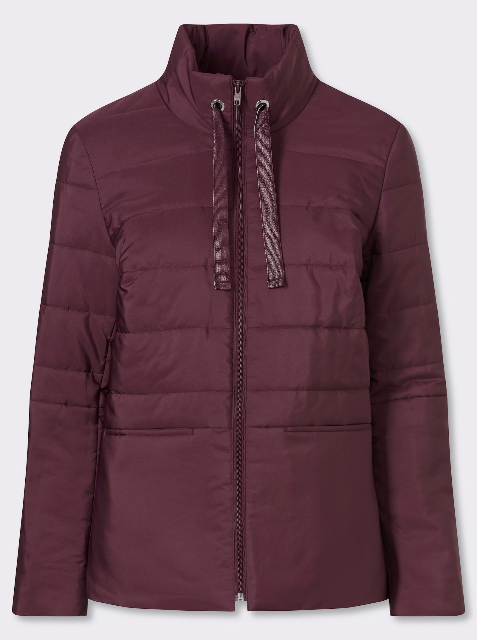 Steppjacke in kastiger Form - burgund