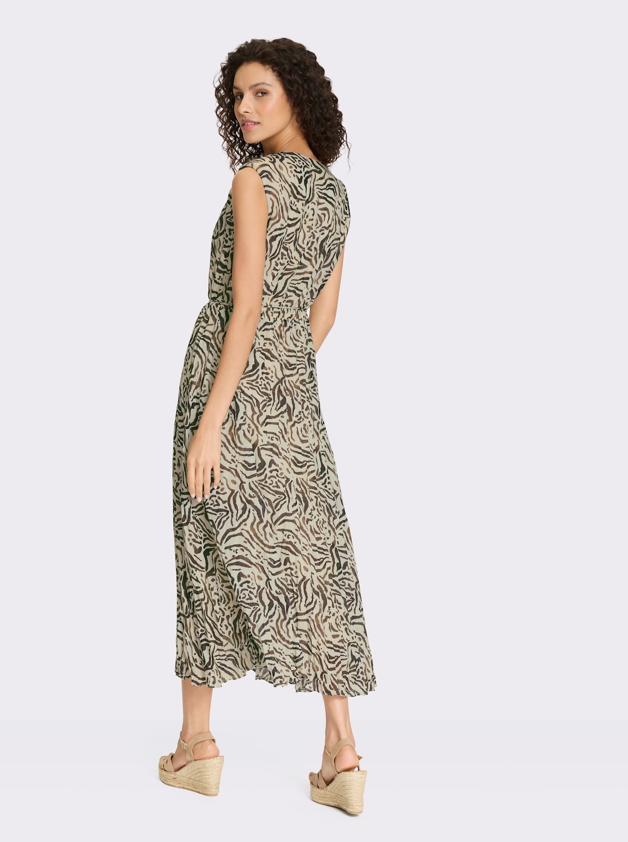 heine Druckkleid - sand-braun-bedruckt