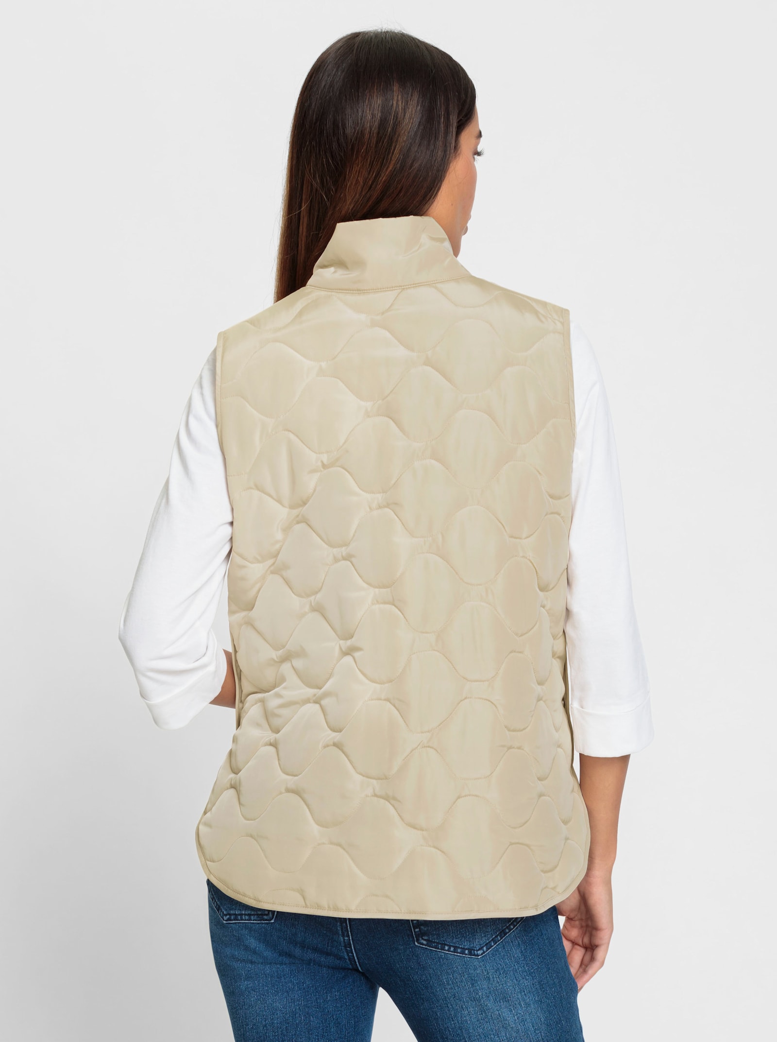 heine Steppweste mit Reißverschluss - sand