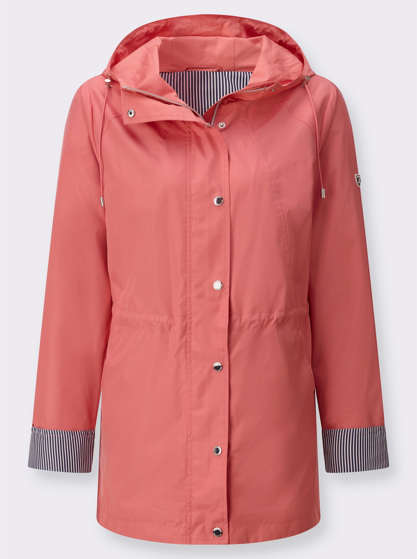 Übergangsjacke mit Streifen-Details - flamingo