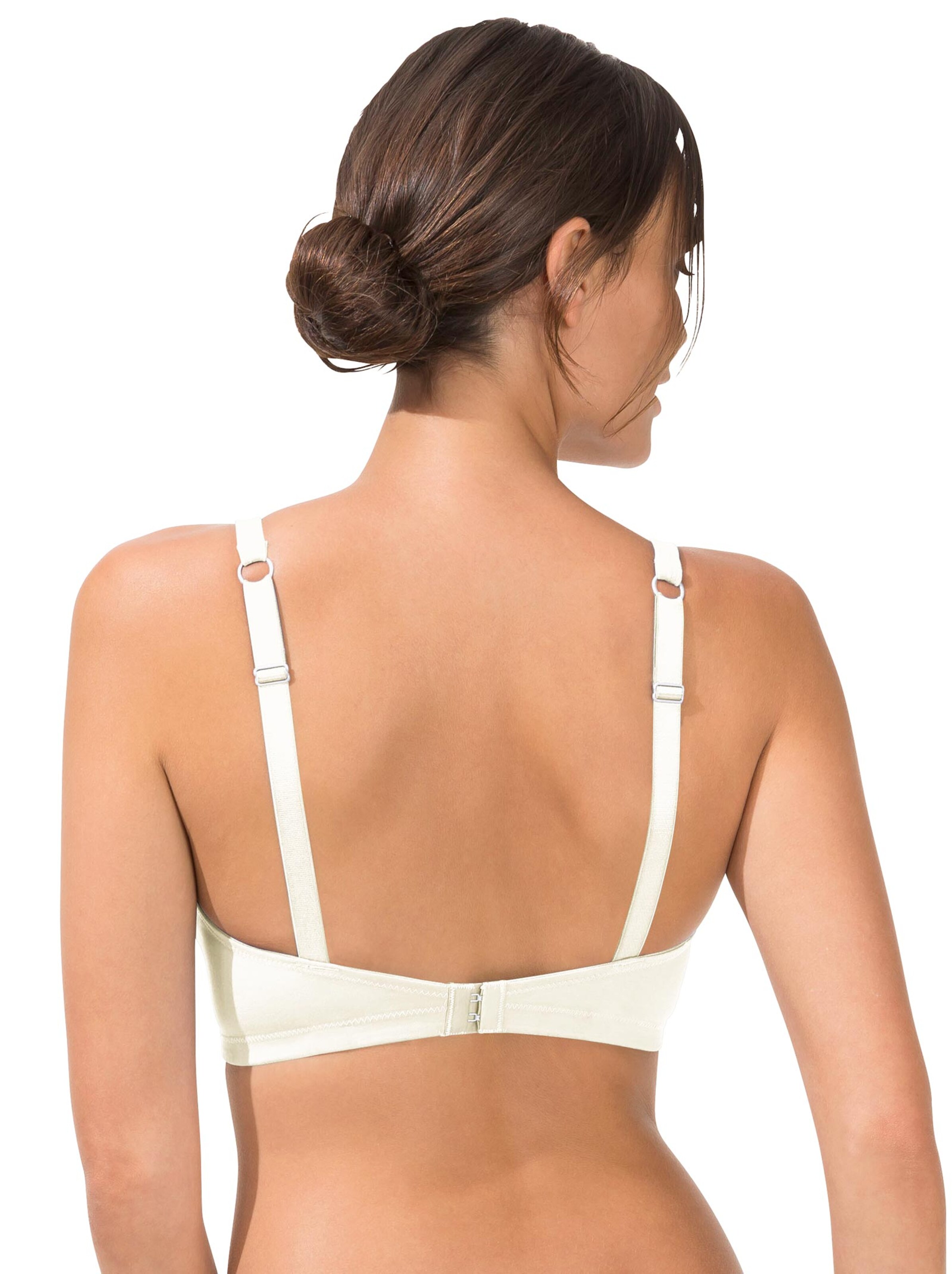 wäschepur Schalen-BH ohne Bügel - weiß + champagner