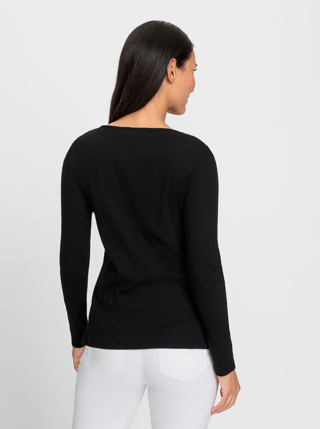 heine Shirt met lange mouwen - zwart