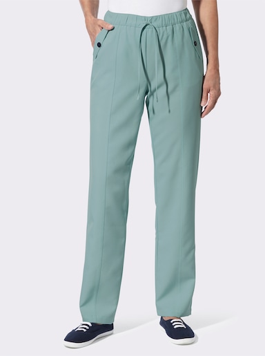 Schlupfhose mit Zierpatten an den Taschen - jade