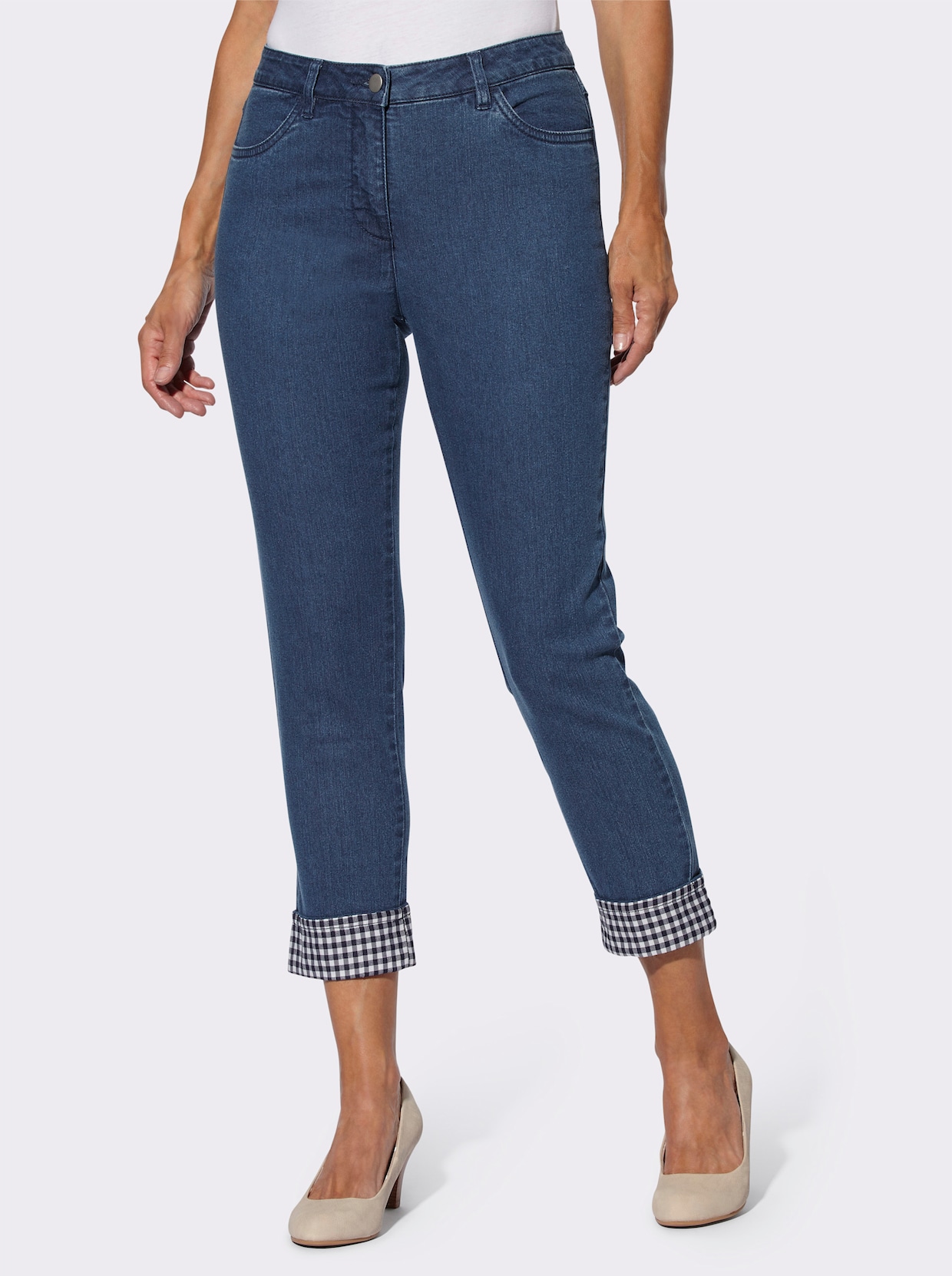 Ankle jeans - blue-stone-washed