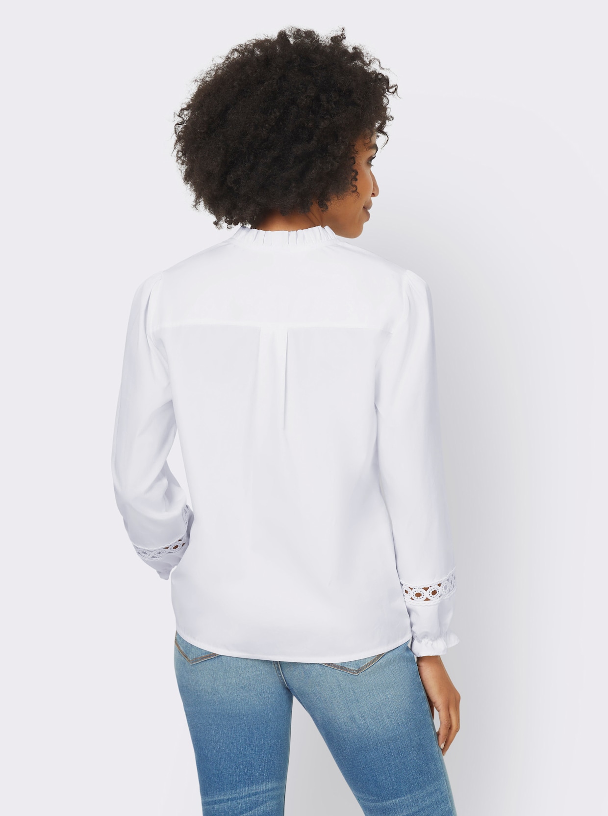 heine Blouse met opstaande kraag - wit
