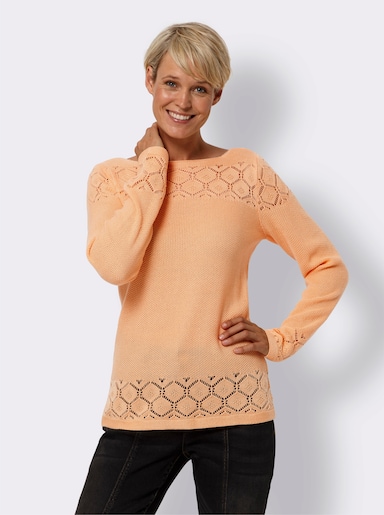 Langarm-Pullover - apricot