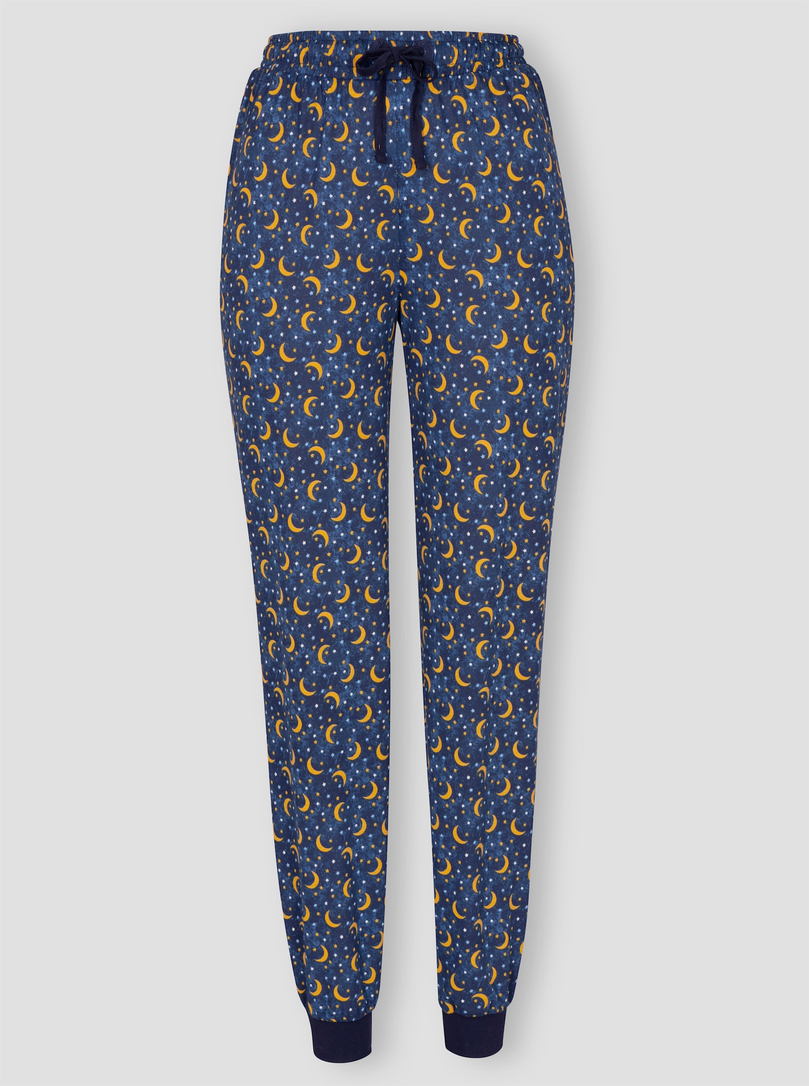 wäschepur Schlafanzug-Hose - marine-ocker-bedruckt