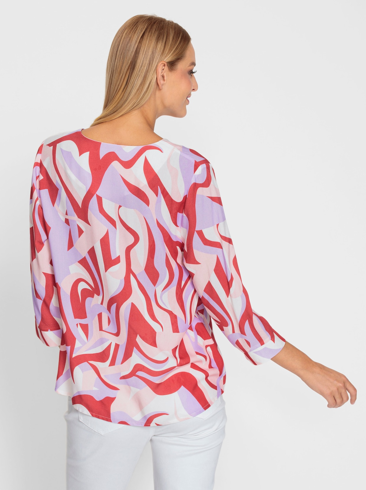 heine Blouse met print - grapefruit/lila bedrukt