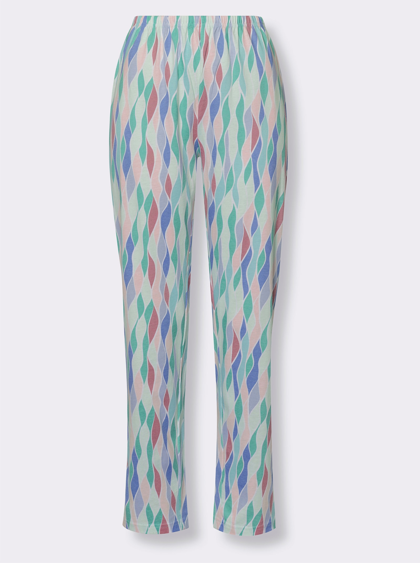 Pyjama met 3/4-mouwen, bedrukt - mint geprint