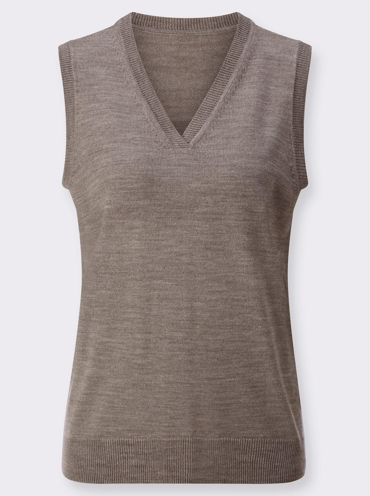 Slip-over - taupe gemêleerd