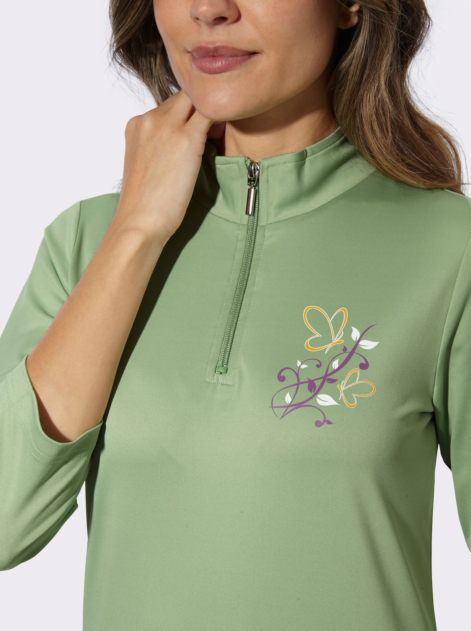 Freizeitshirt mit Druckmotiv - eucalyptus