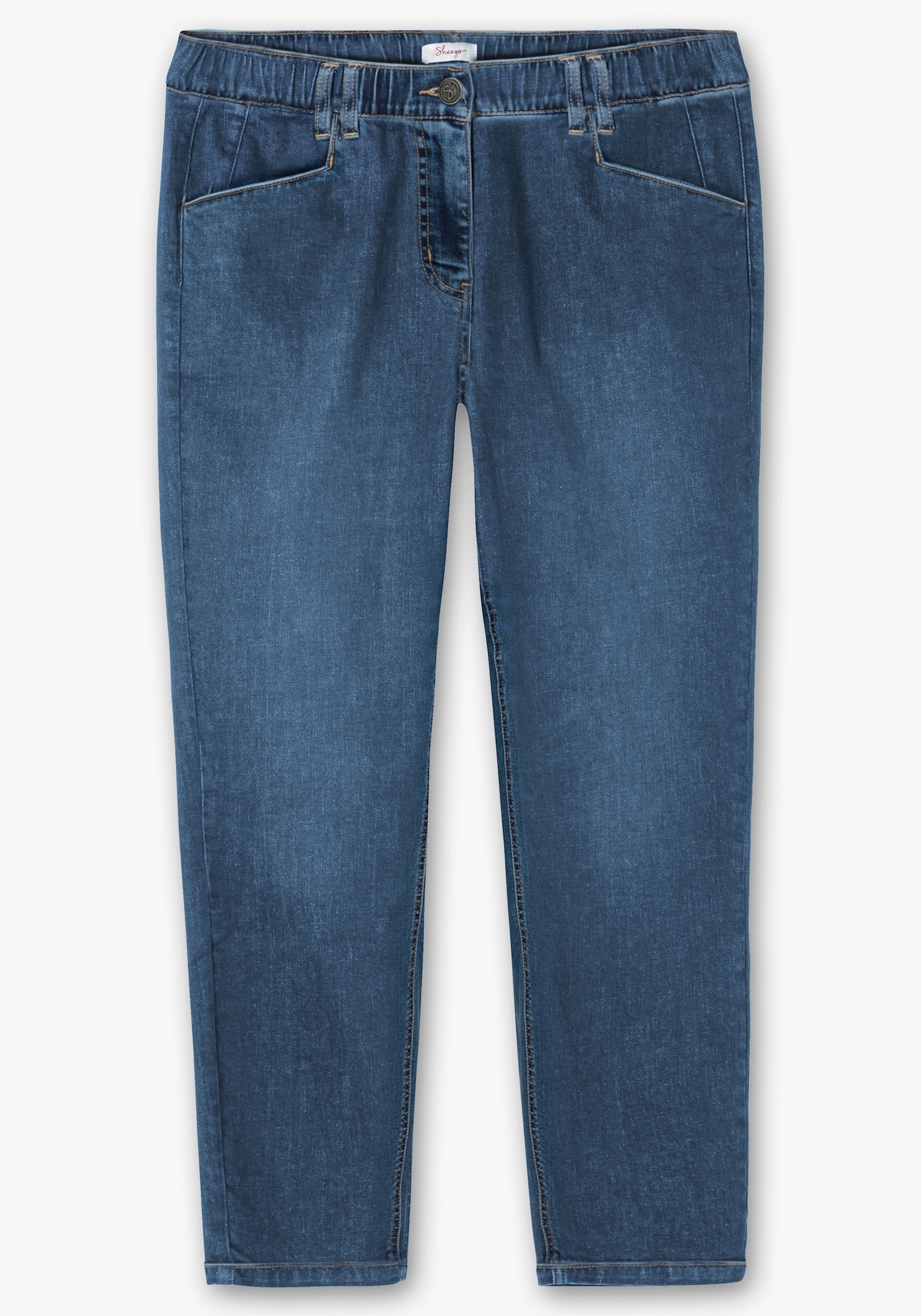 sheego Jeans met elastische band - blue denim