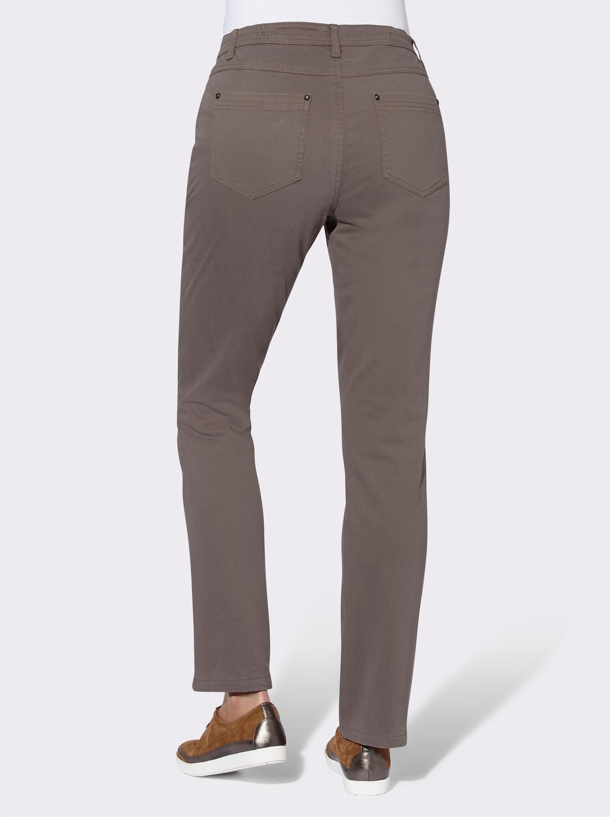 Stretch jeans - donkertaupe