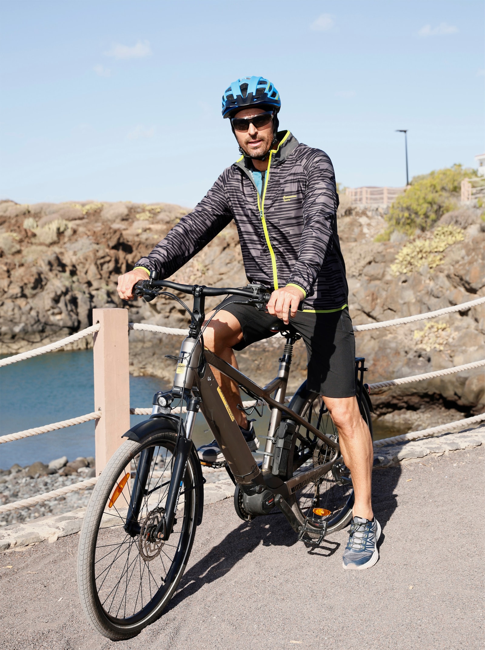 Catamaran Sports Cyklistická bunda s kapsou na zádech - černá-antracitová