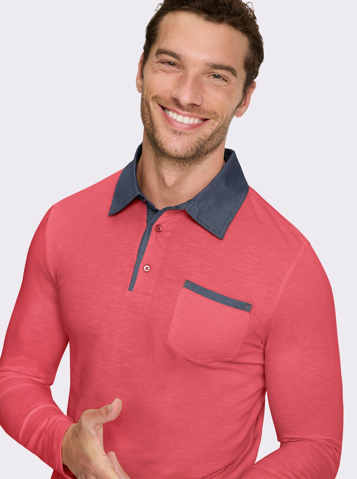 Marco Donati Langarmshirt - grapefruit