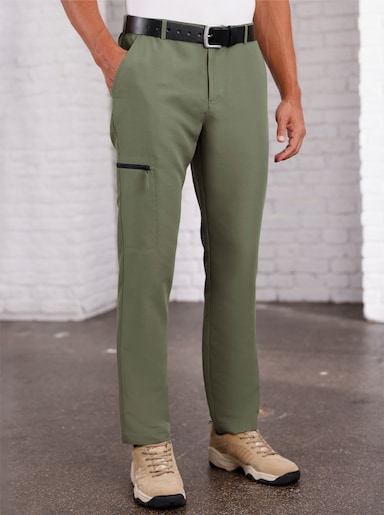 Outdoorhose mit Cargotasche - khaki