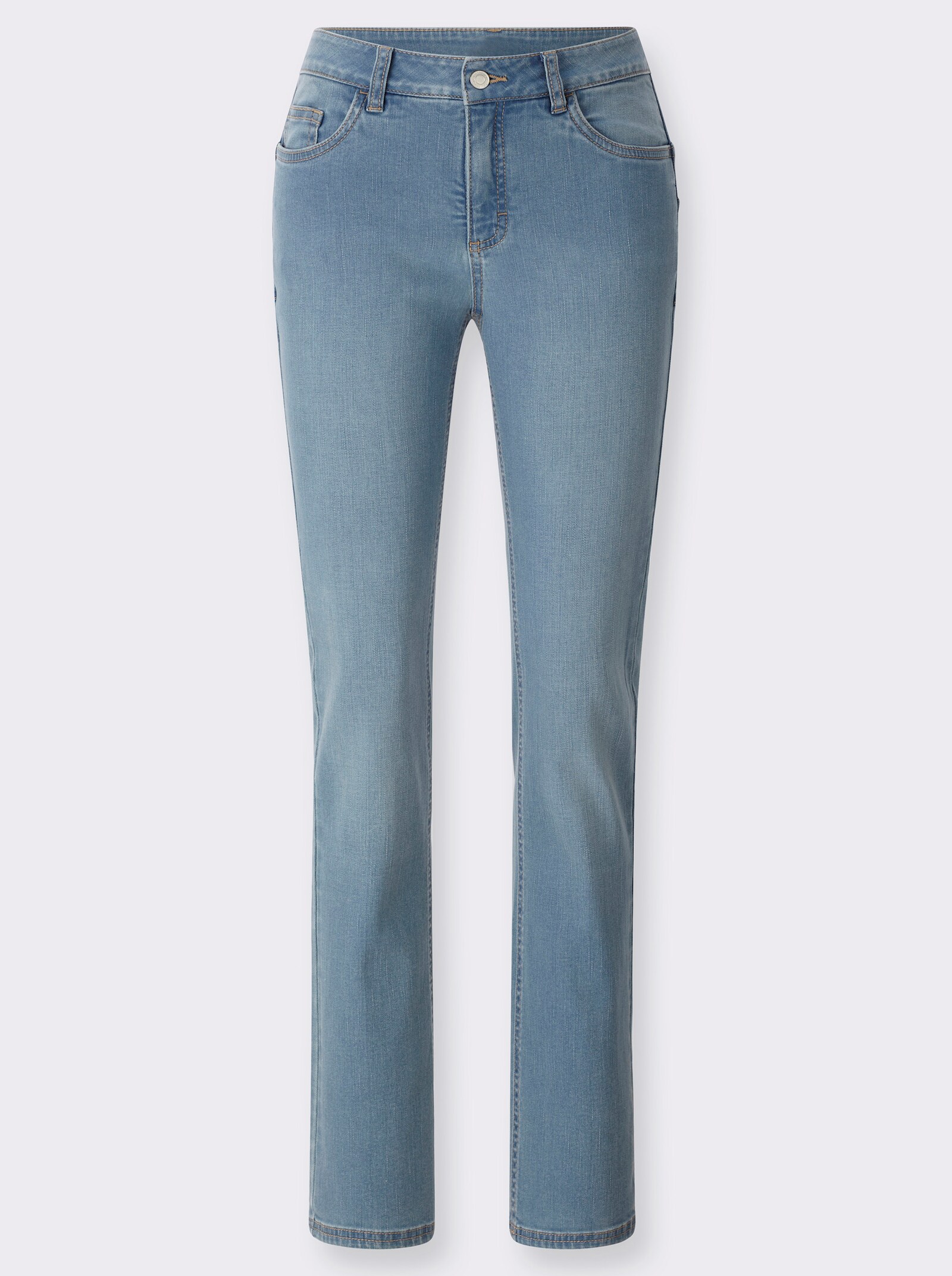 Push-up-Jeans mit Abnähern hinten - blue-bleached