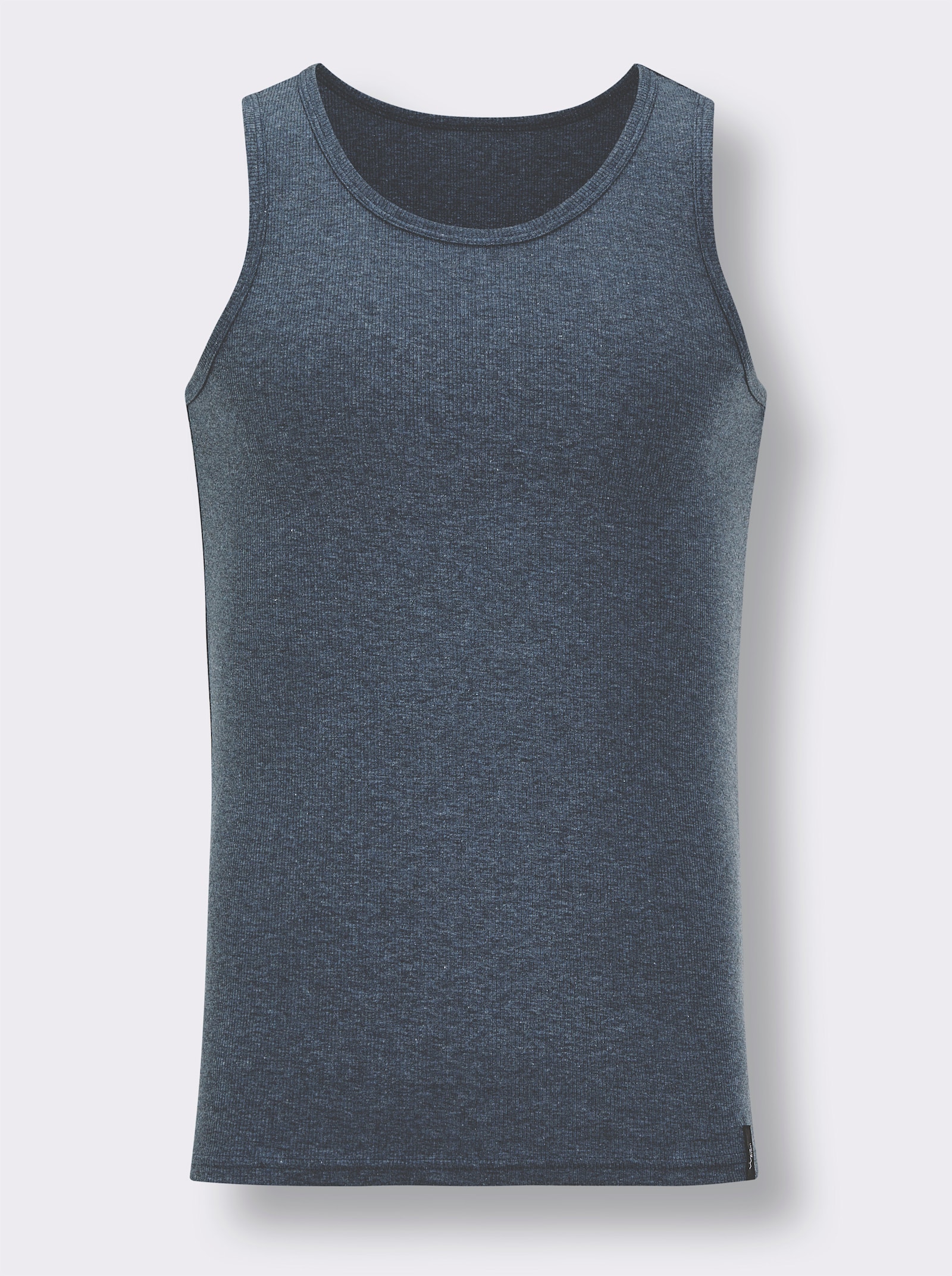 wäschepur men Unterhemd - jeansblau-meliert