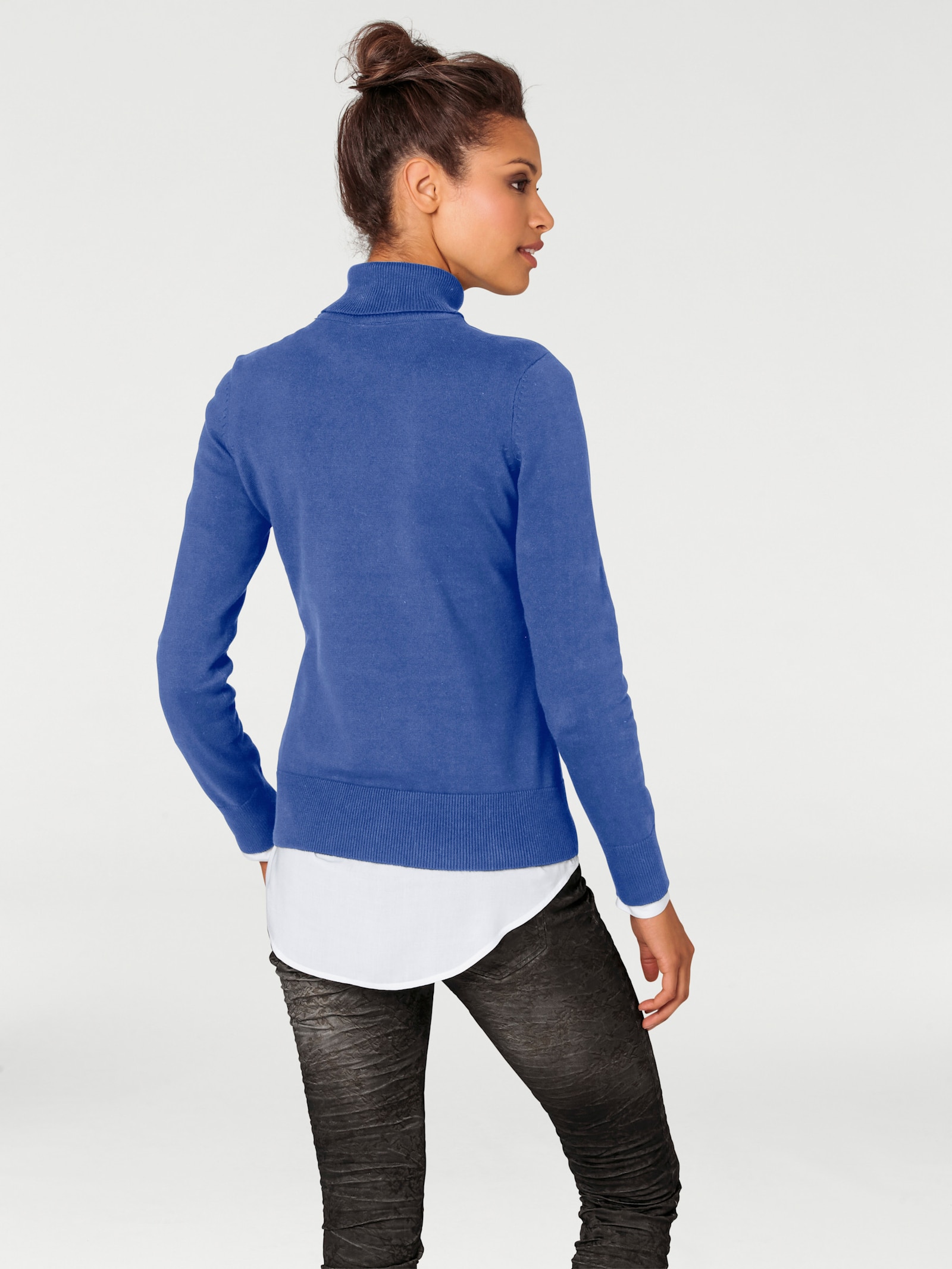 heine Rollkragenpullover in Feinstrick-Qualität - royalblau