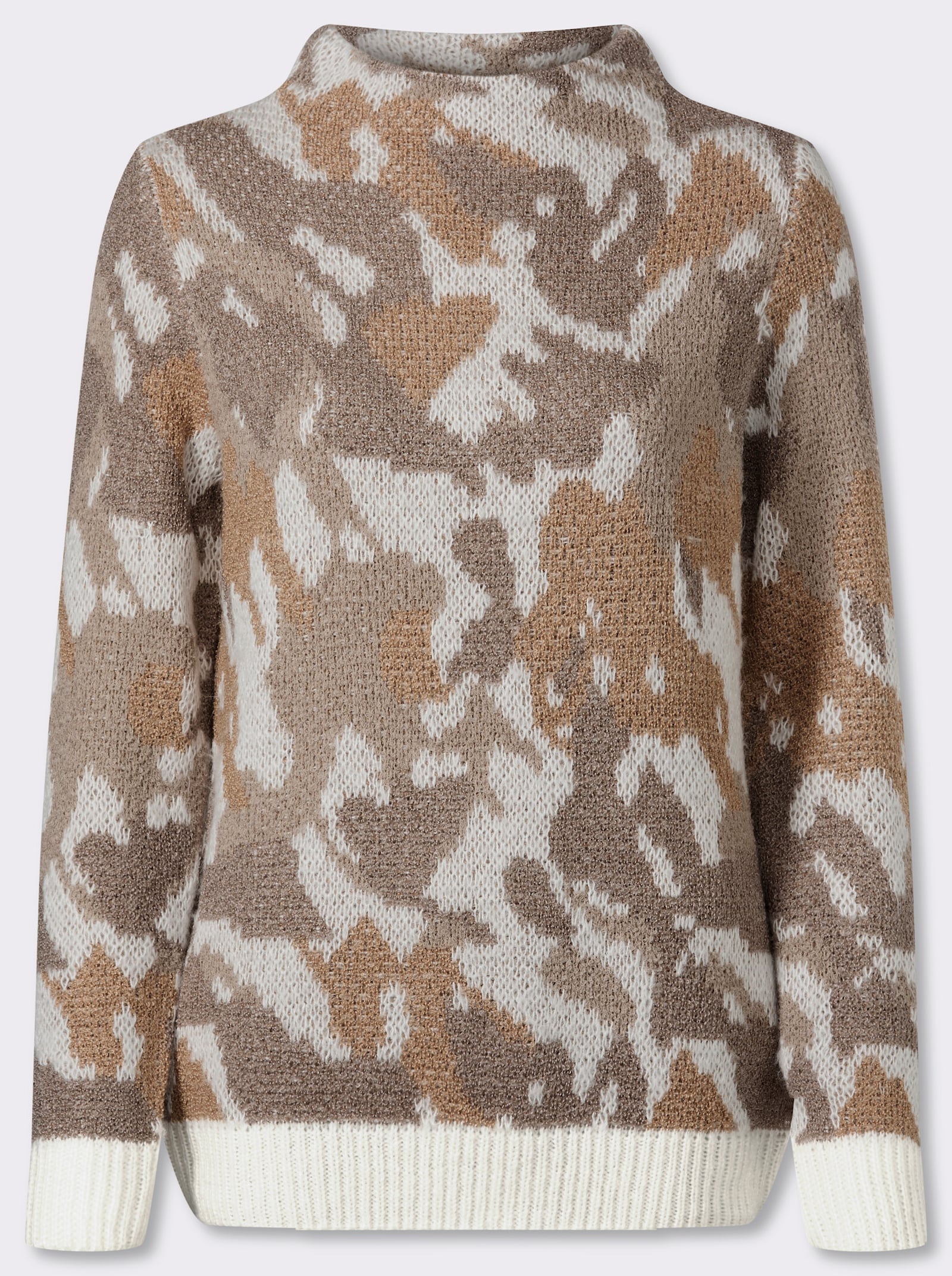 Jacquardpullover - ecru-sesam-gemustert