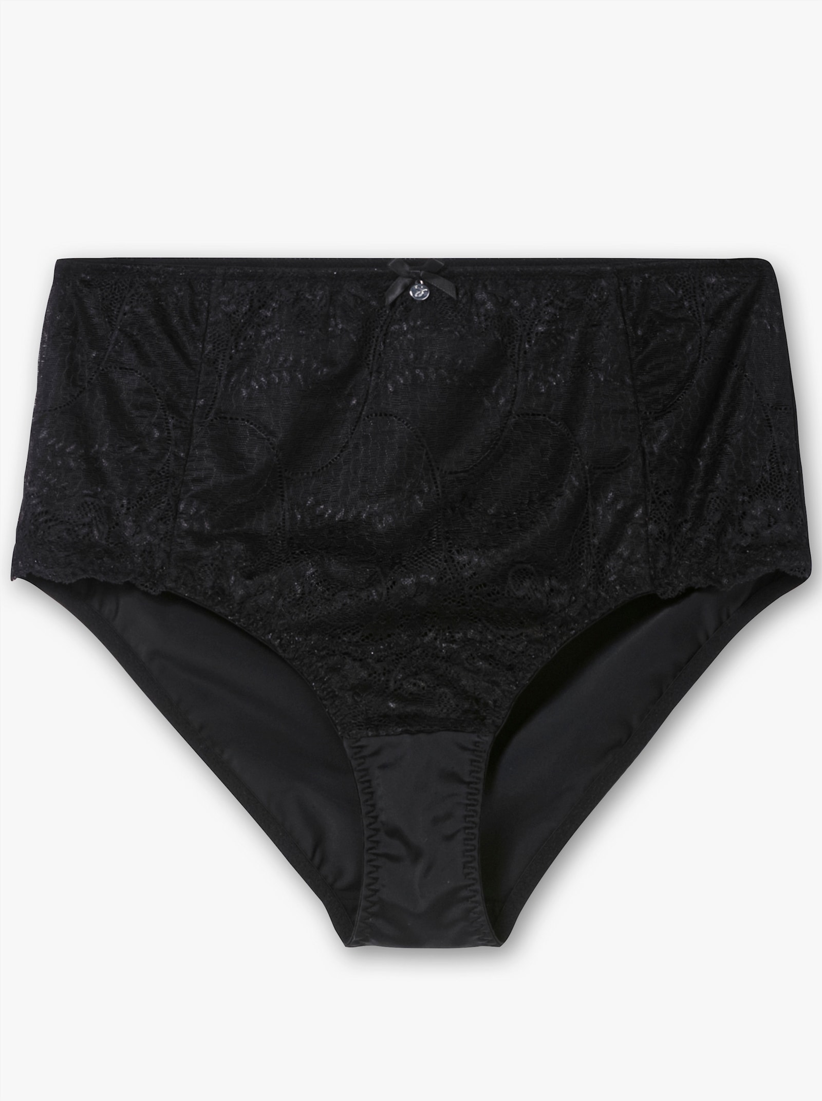sheego Tailleslip in set van 2, met kantinzet - zwart+wit
