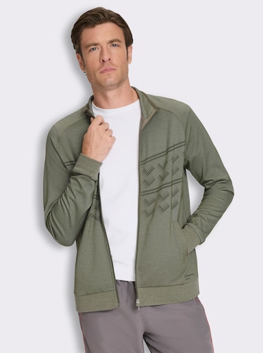 Catamaran Sports Sweatjacke mit Bündchenabschluss - khaki-meliert