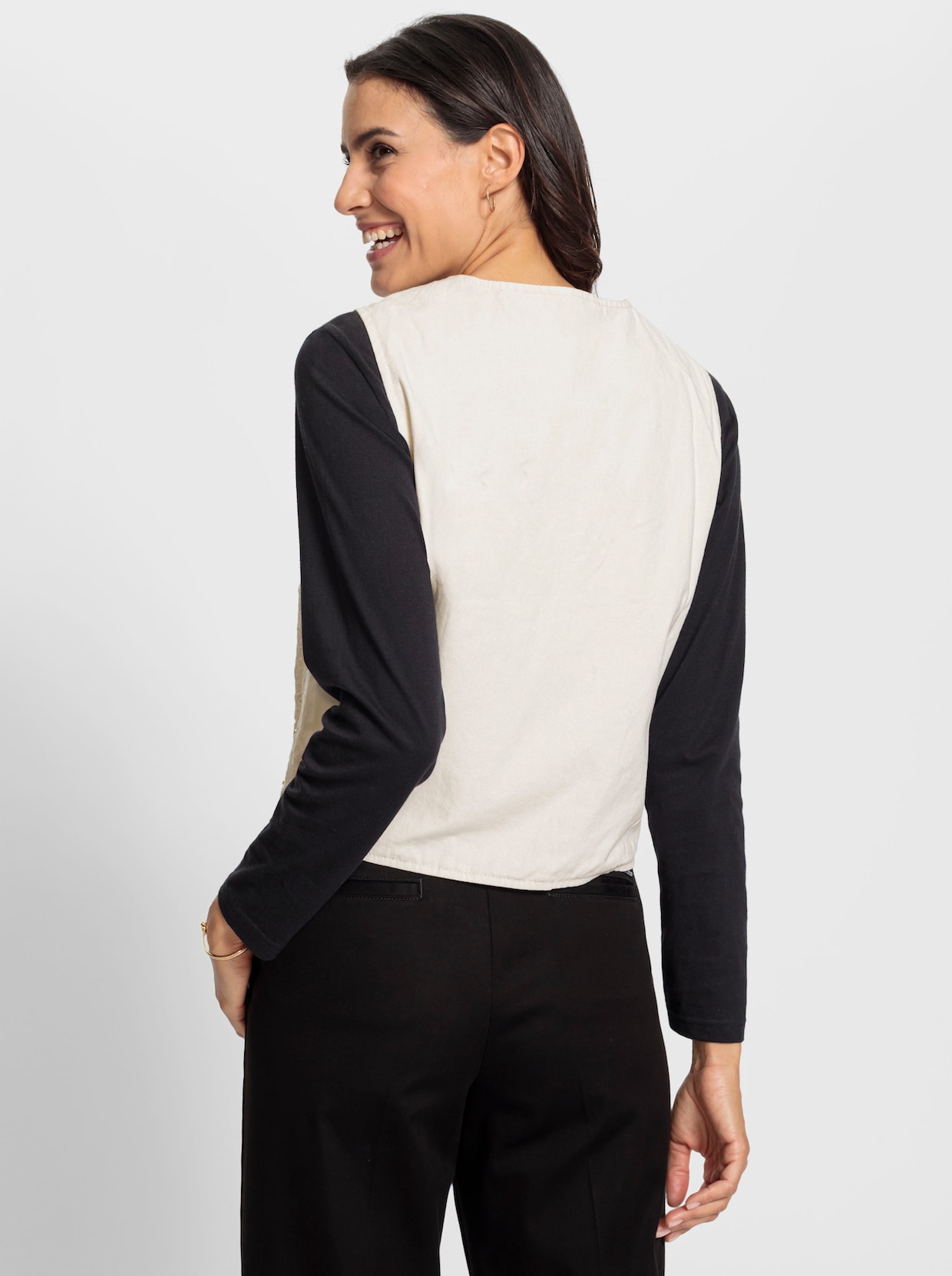Gilet en jean - écru