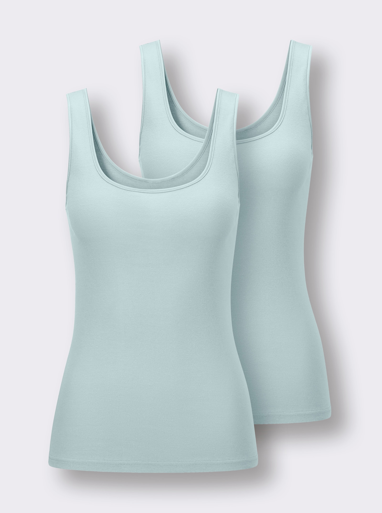 Nina von C. Lot de 2 débardeurs - vert d'eau
