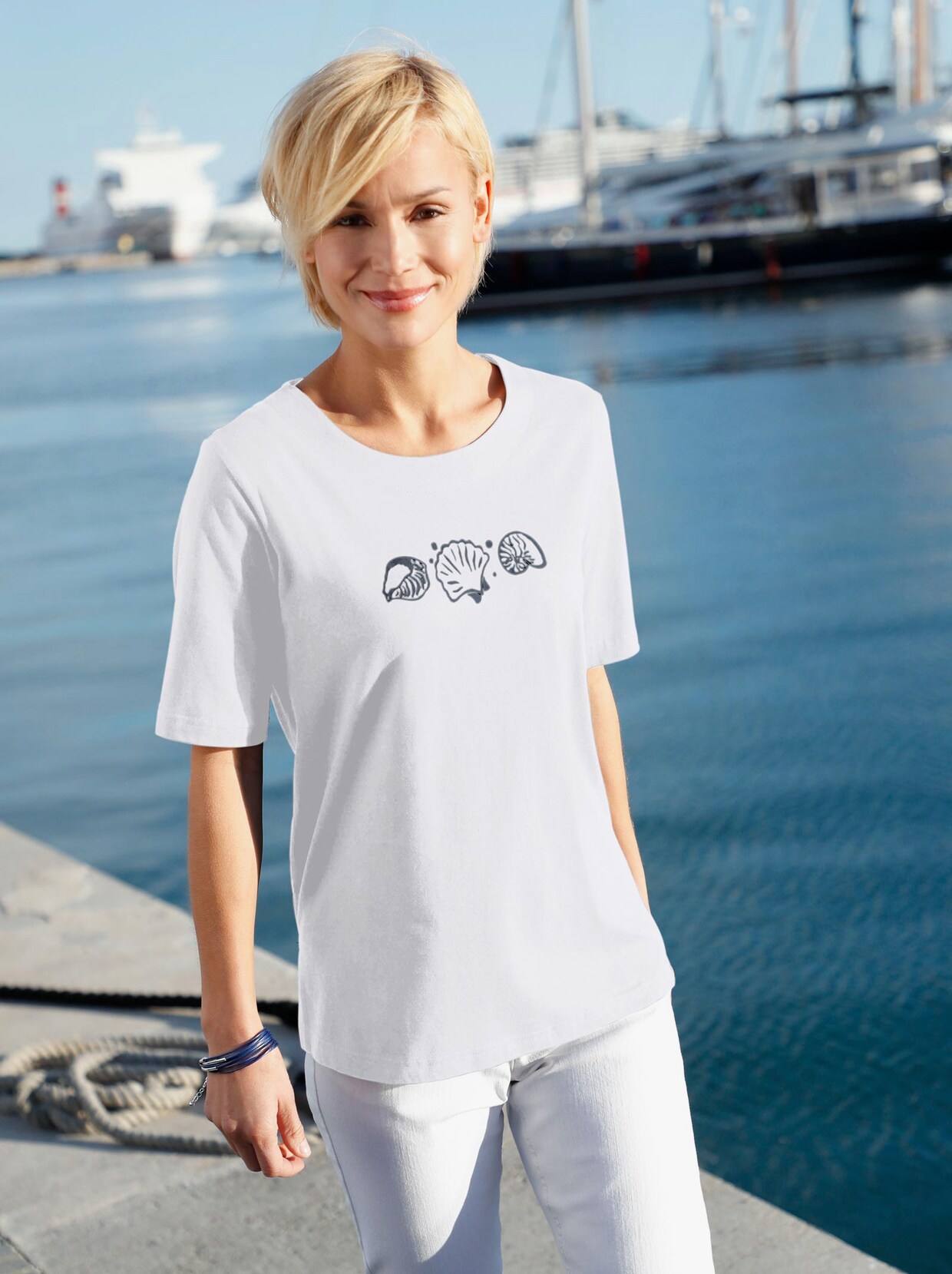 Kurzarmshirt - weiß
