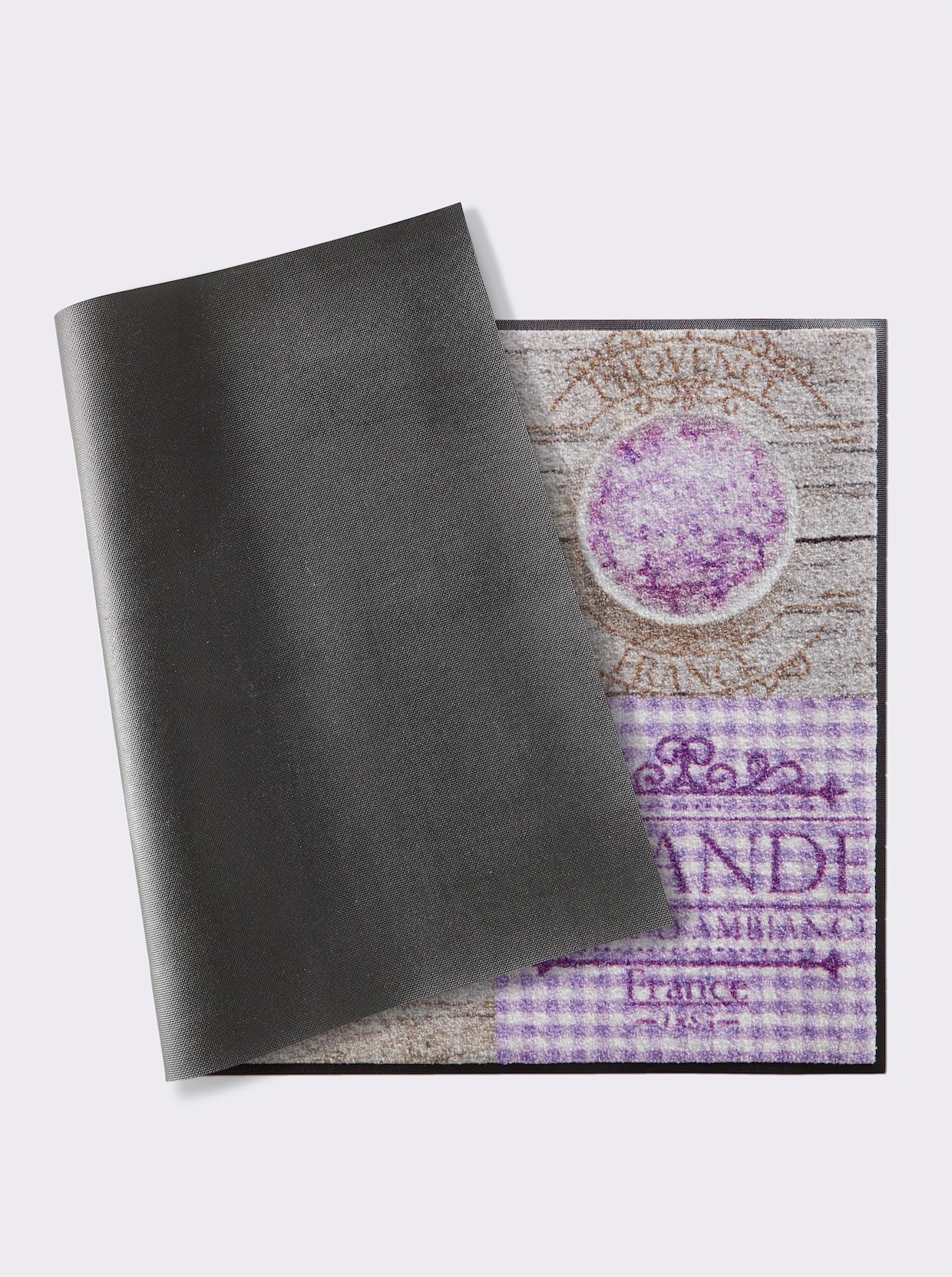 wash+dry by Kleen-Tex Voetmat - grijs/paars