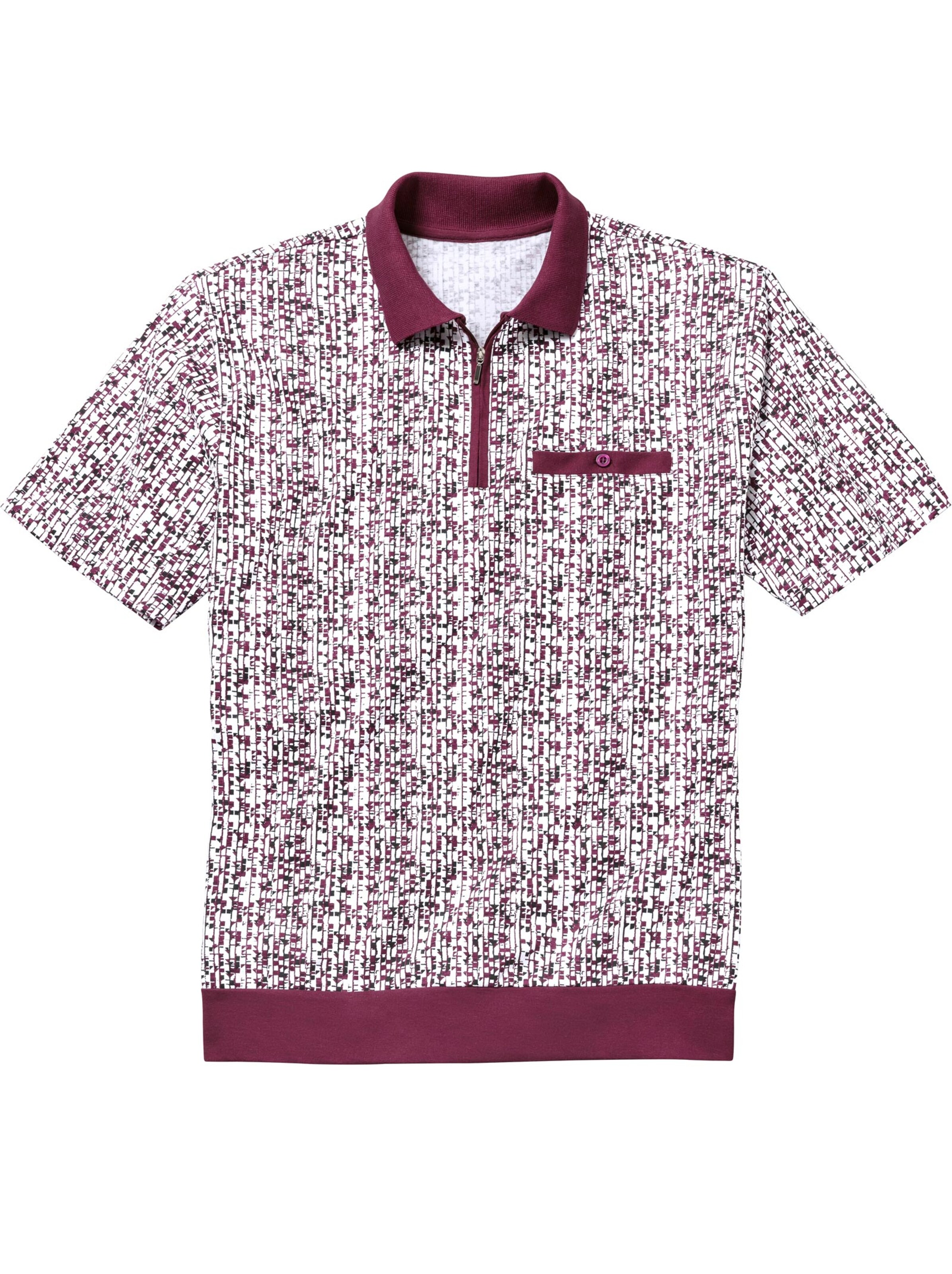 Poloshirt - bordeaux-bedruckt